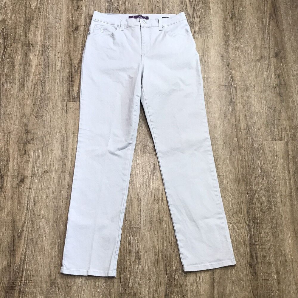 Gloria Vanderbilt Denim Jeans ~ Sz 8 ~ Gray ~ High Rise ~ 28.5" Inseam